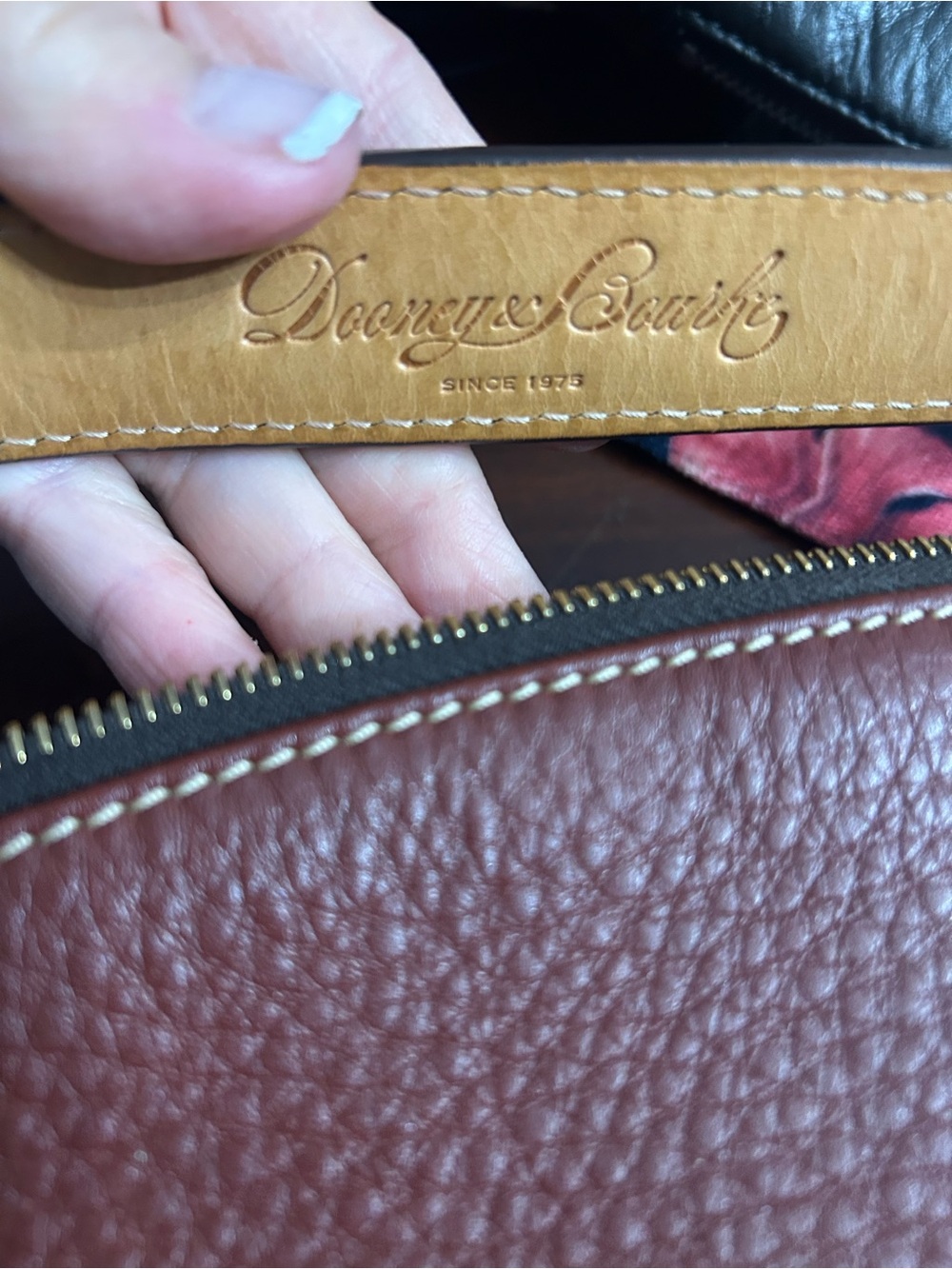 Dooney & Bourke Brown Pebbled Leather Top-Handle Bag, The Luca , EUC - Picture 5 of 8